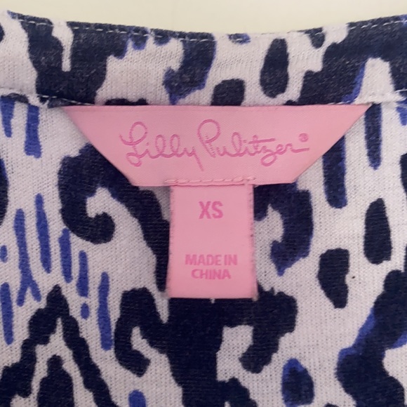 Lilly Pulitzer Blue & White Blouse - Size XS - Picture 3 of 7